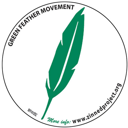 Green Feather Movement Sticker