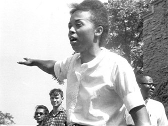 Dorie Ladner at Freedom Summer training in Oxford, Ohio. Photo by Herbert Randall, USM collection.